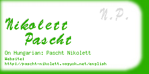 nikolett pascht business card